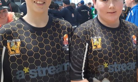 Jack Gaskin & Oscar Reid selected in the NZ Under 13 Indoor Cricket team to play in the World Cup